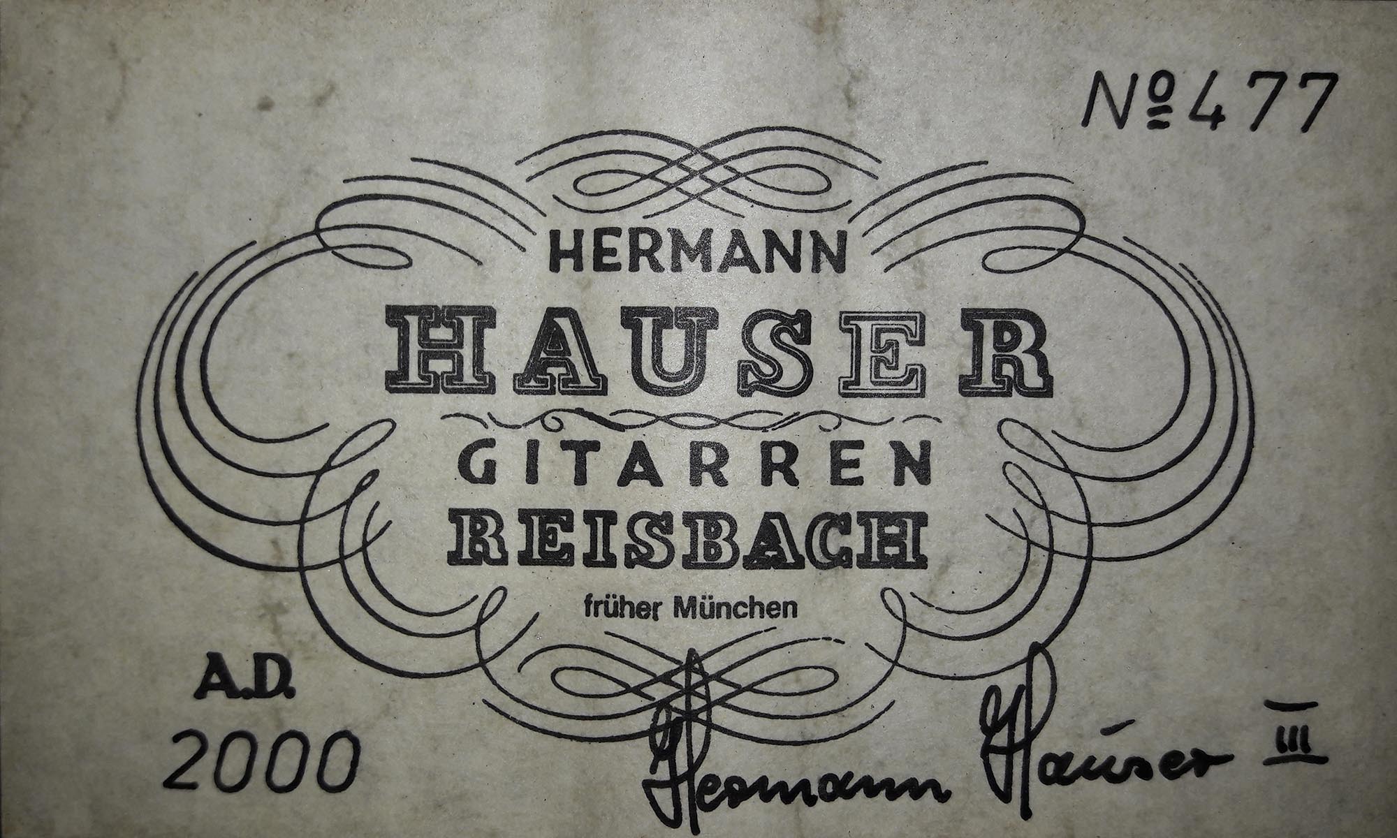 a Hermann Hauser 2000 12032018 label