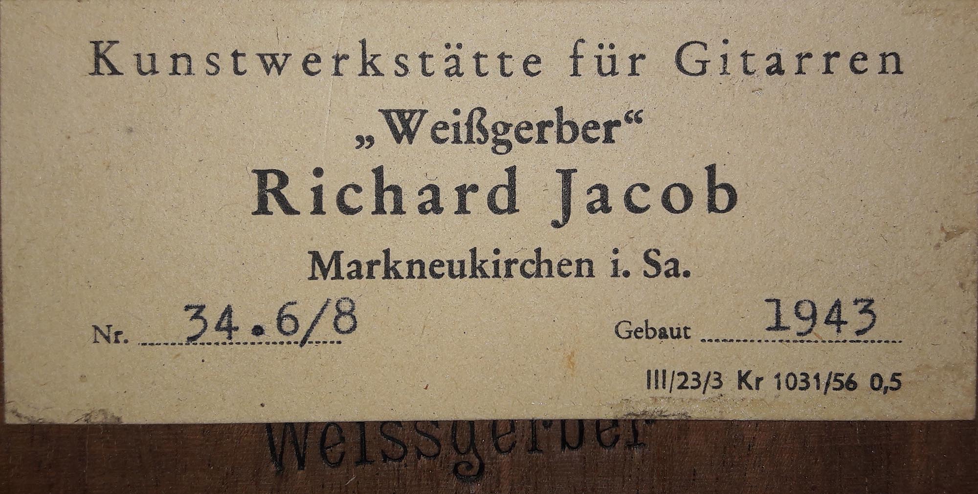 a weissgerber 1943 11072018 label