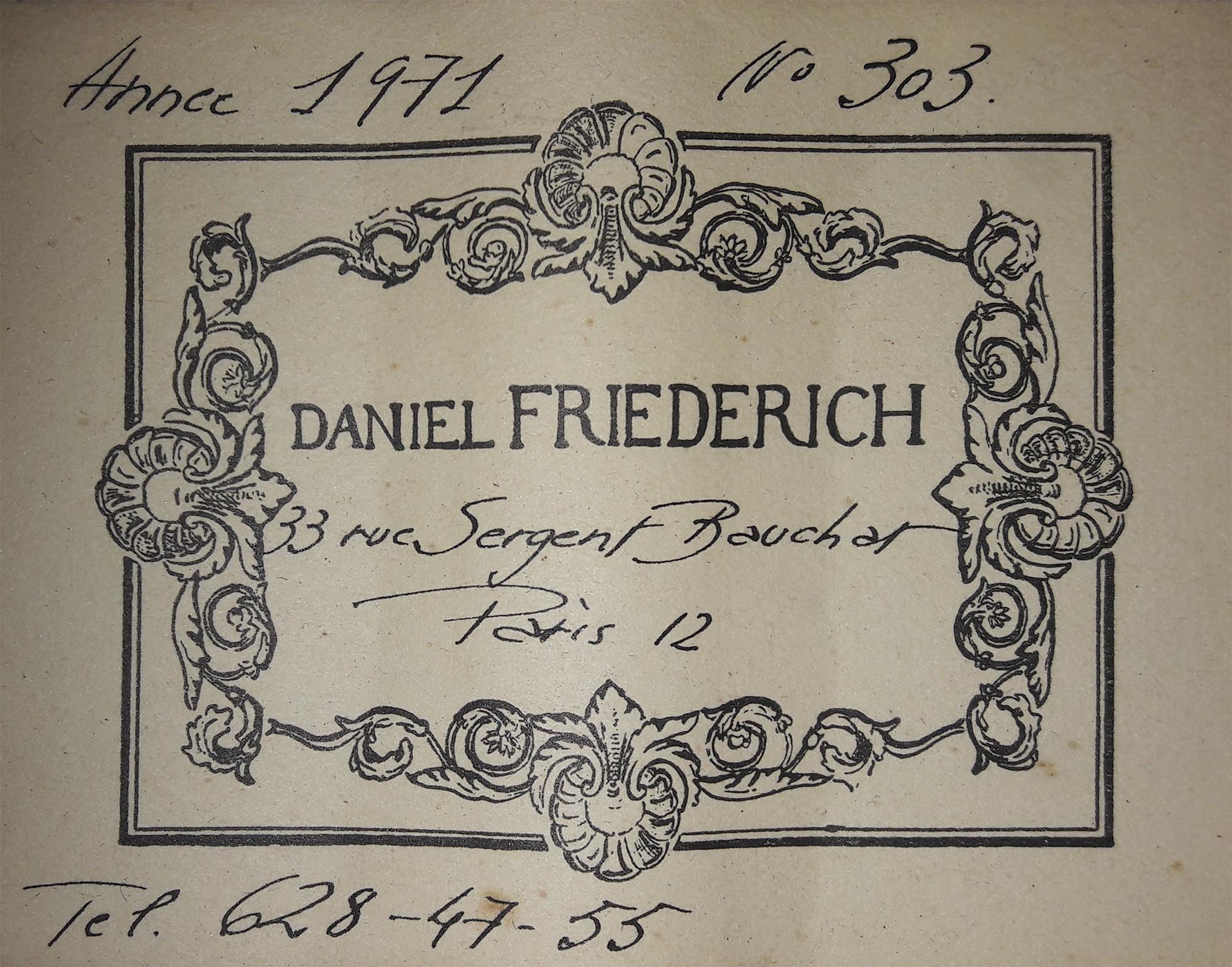 Daniel friederich 1971 25092018 label