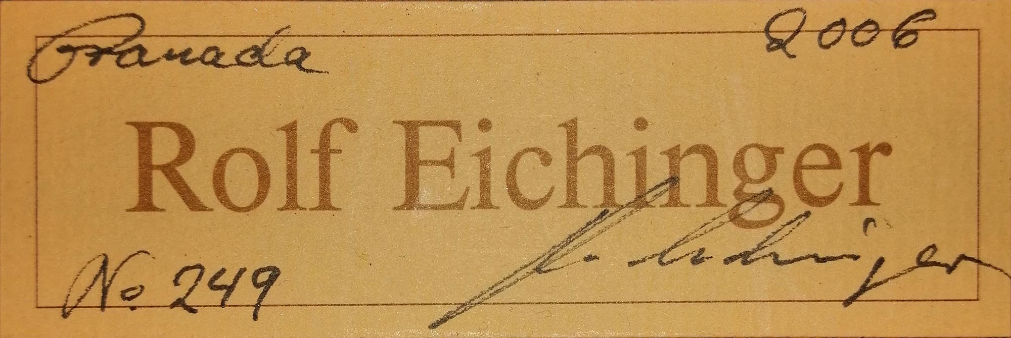 a rolfeichinger no249 2006 02022019 label
