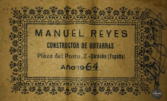 Classical guitar Manuel Reyes 1964 23
