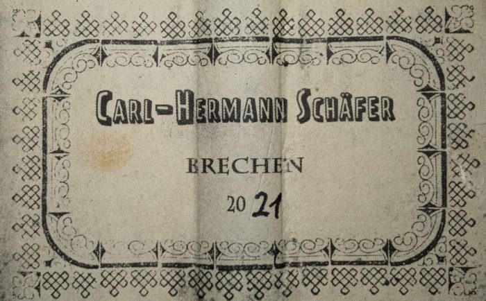 Carl Hermann Schäfer 2021 Arias label
