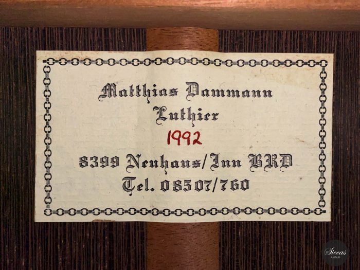 Matthias Dammann 1992 Cedar Solidtop No. 52 645 cm 1