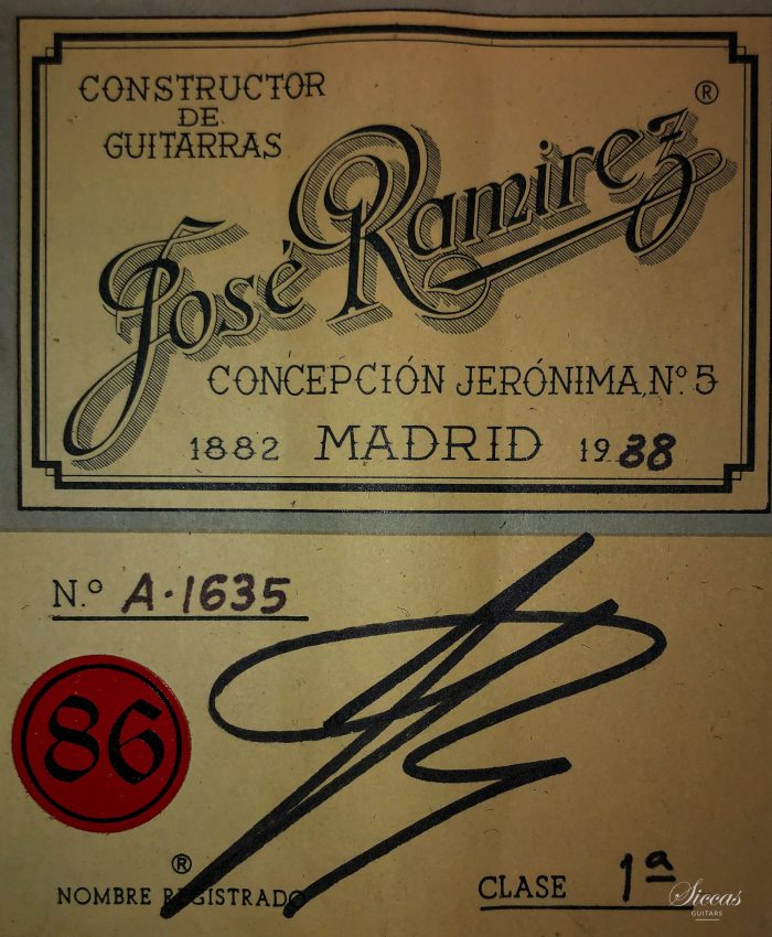 Classical guitar José Ramirez 1988 25