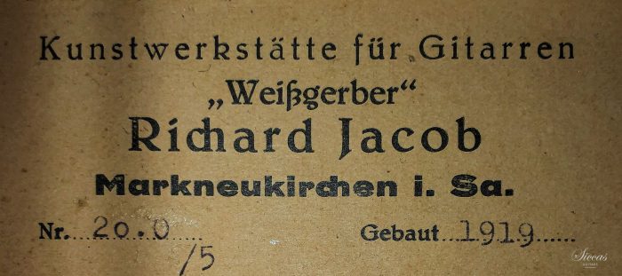 Classical guitar Richard Jacob Weissgerber 1919 24